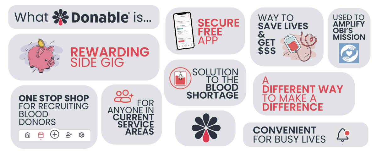 The Donable app is a way to earn money by recruiting blood donors! Save lives on your schedule!